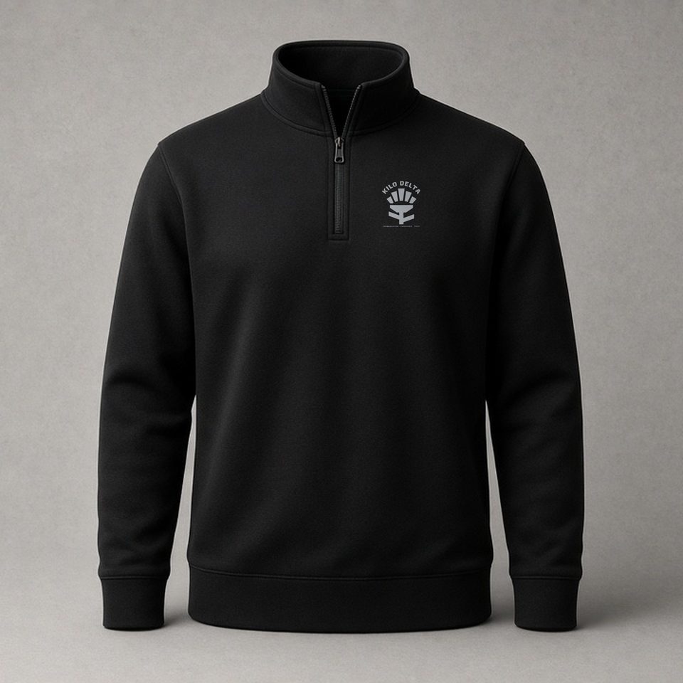 KILO DELTA · Control Quarter-Zip · Strategic: product visualisation